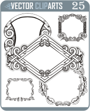 Artistic Ornamental Panels - professional vinyl-ready vector clipart package