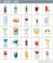 Color Drink Designs - professional vinyl-ready vector clipart package