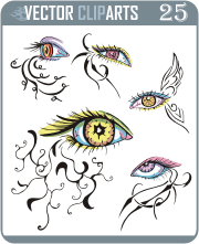 Color Eye Designs - vector clipart package