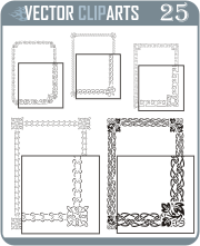 Knot Ornamental Frames - professional vinyl-ready vector clipart package
