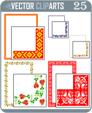 Miscellaneous Color Frames - vector clipart package