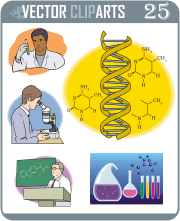 Color Scientifical Clipart (Science Clipart) - vector clipart package