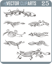 Scroll Pinstripe Designs - professional vinyl-ready vector clipart package