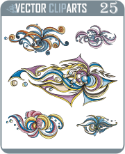 Sea Ornamental Patterns I - vinyl-ready vector clipart package