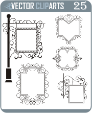 Wrought Signboards & Panels - vinyl-ready vector clipart package